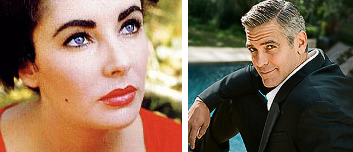 Elizabeth Taylor and George Clooney